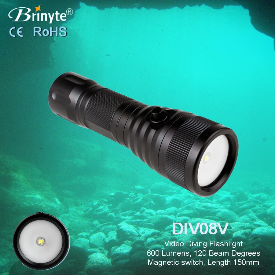 Brinyte magnetic switch diving torch